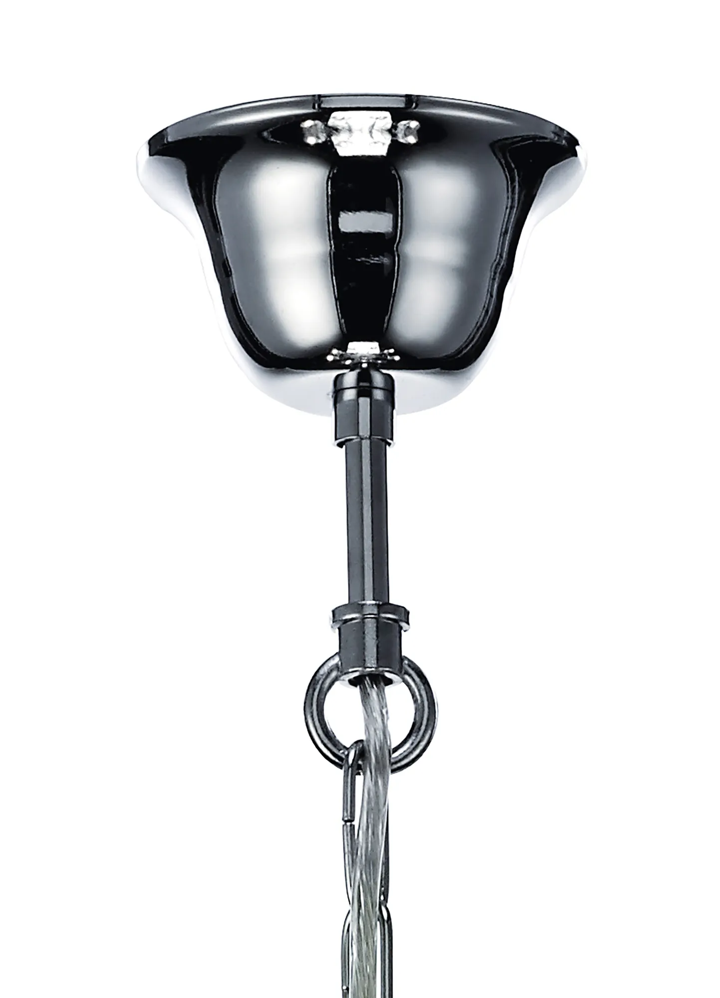 Gabrielle Glass Chandelier 5 Light (Glass Sconce) Polished Chrome D0020  Deco Gabrielle